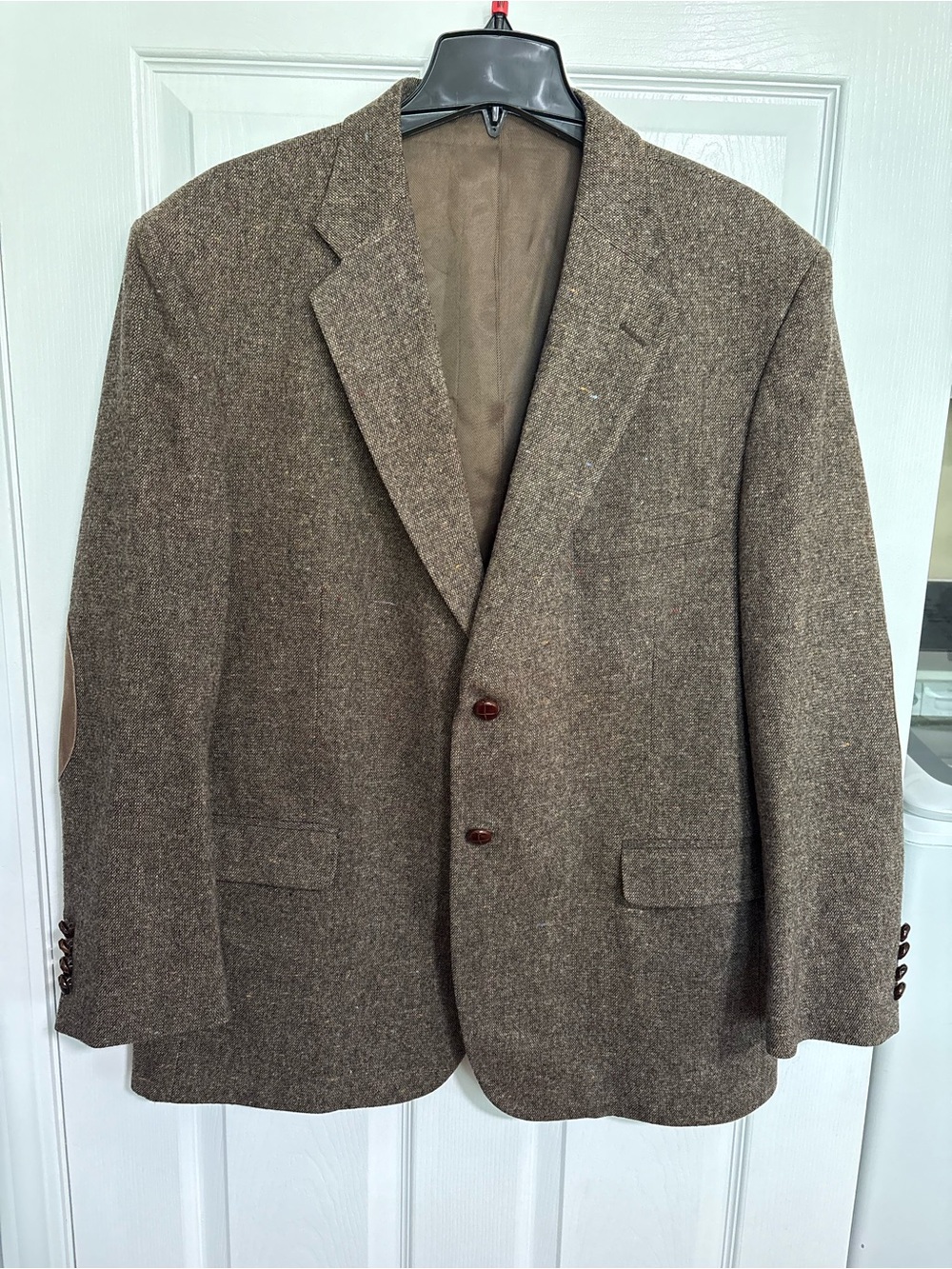 Vintage Stafford Men's Wool Lambswool Tweed Blazer Jacket 46R Elbow Patches